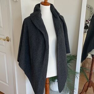 Elegant Charcoal Women's Poncho